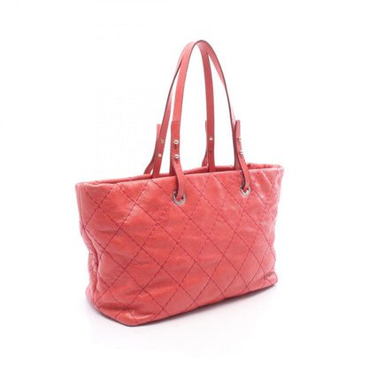 Chanel Tote on the Road Red Leather Wild Stitch — view 2