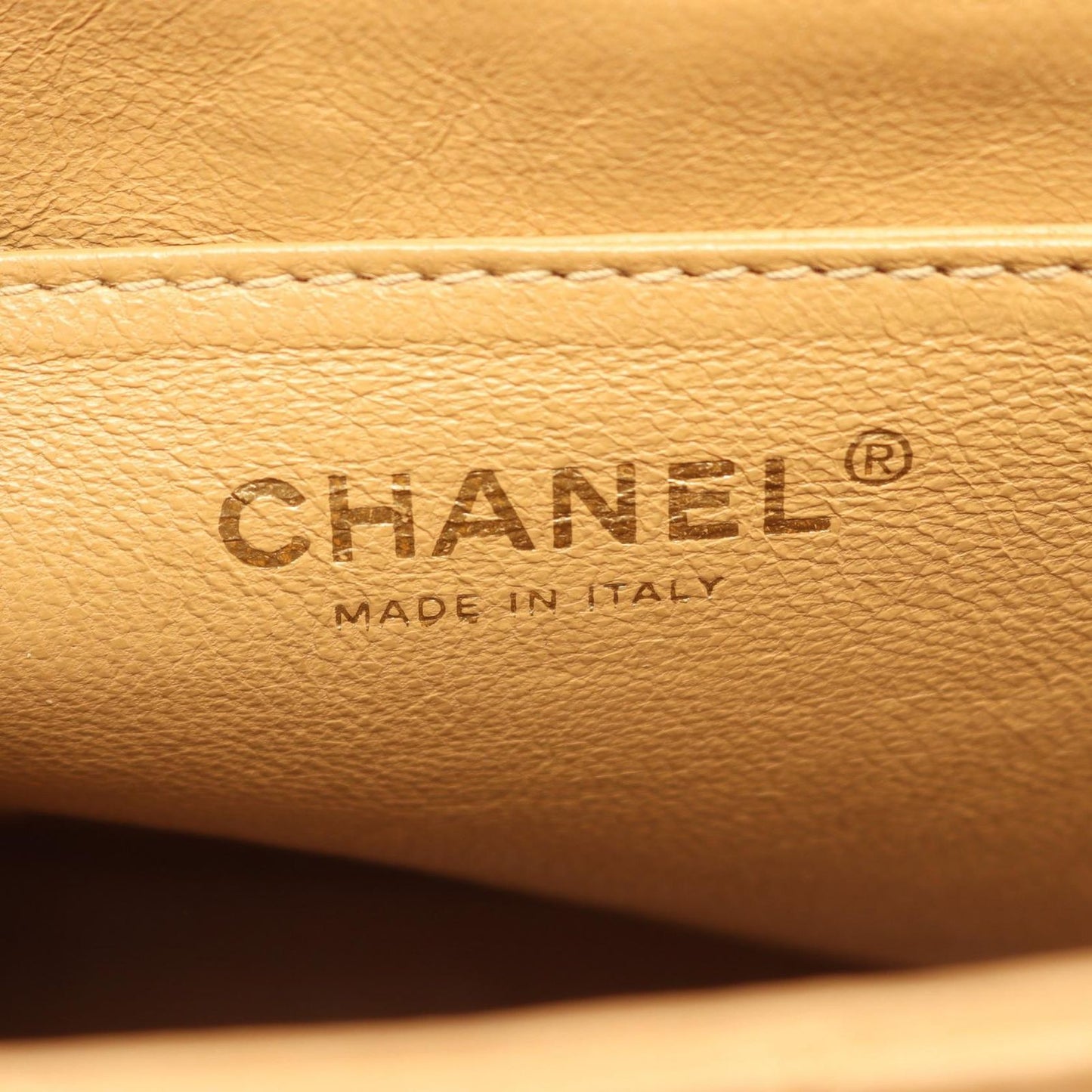 Chanel Handbag Quilted Beige Caviar Leather Top Handle — view 4