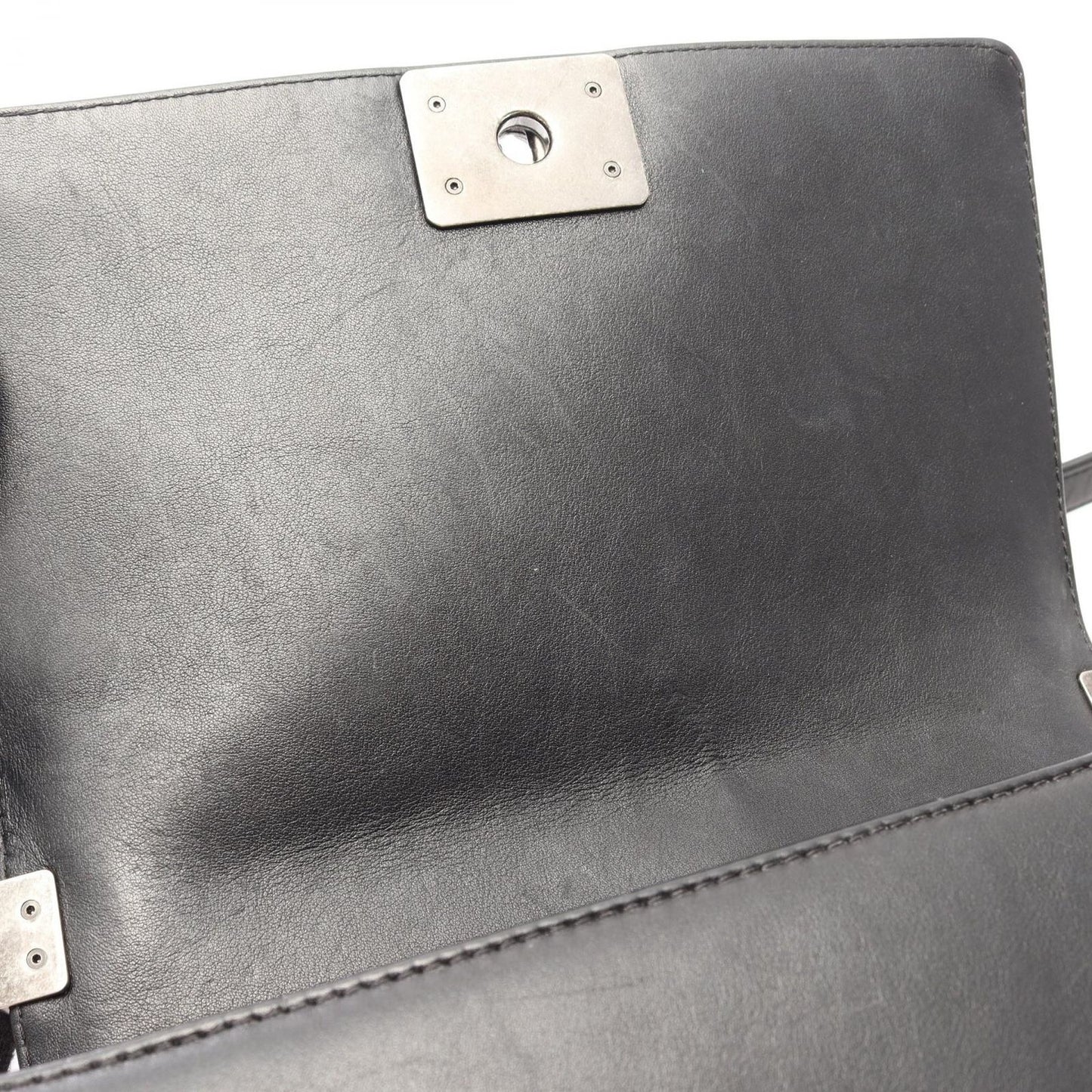 Chanel Shoulder Bag Boy Black Leather Boy Stitch Chain — view 7