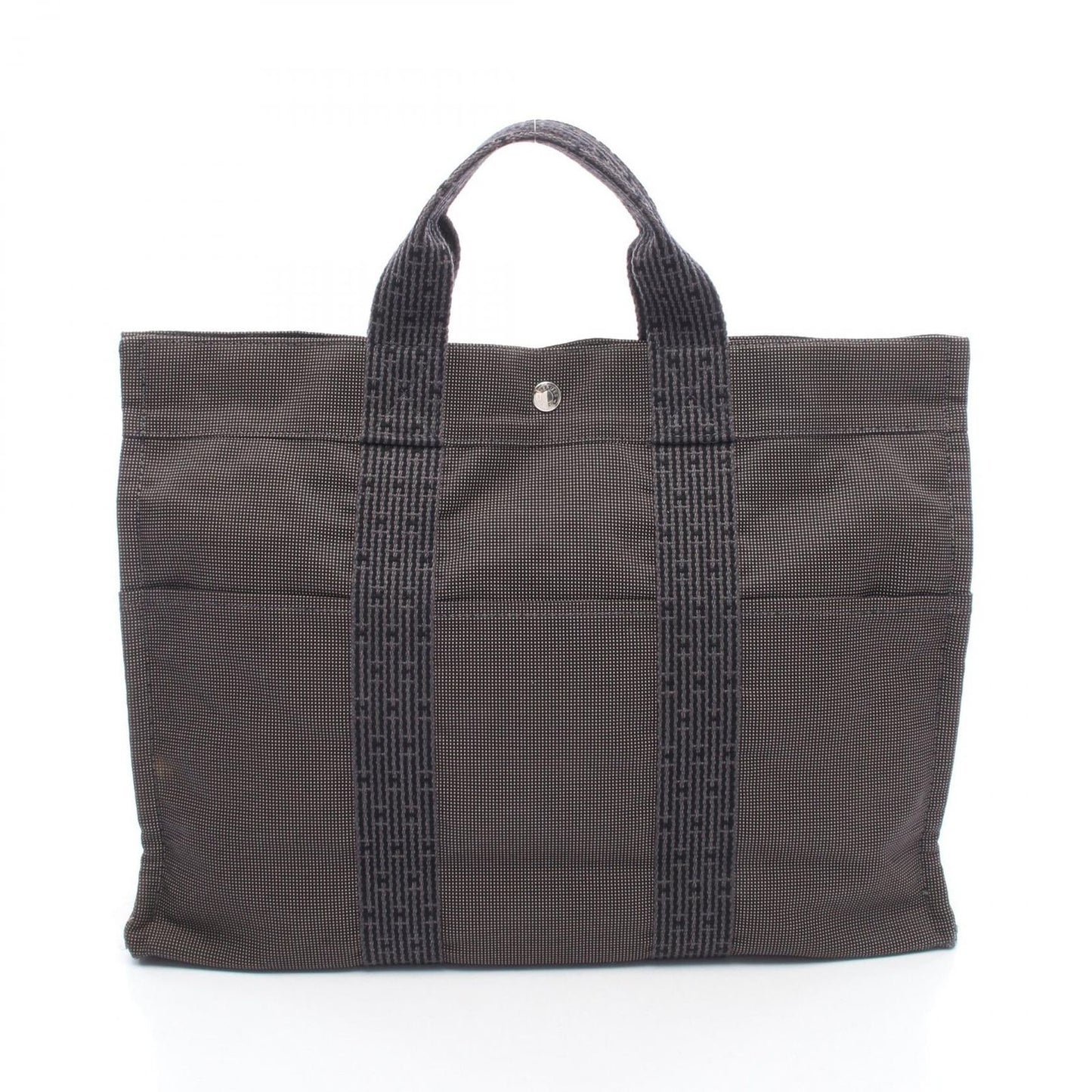 Hermes Tote Her Line MM Gray Canvas