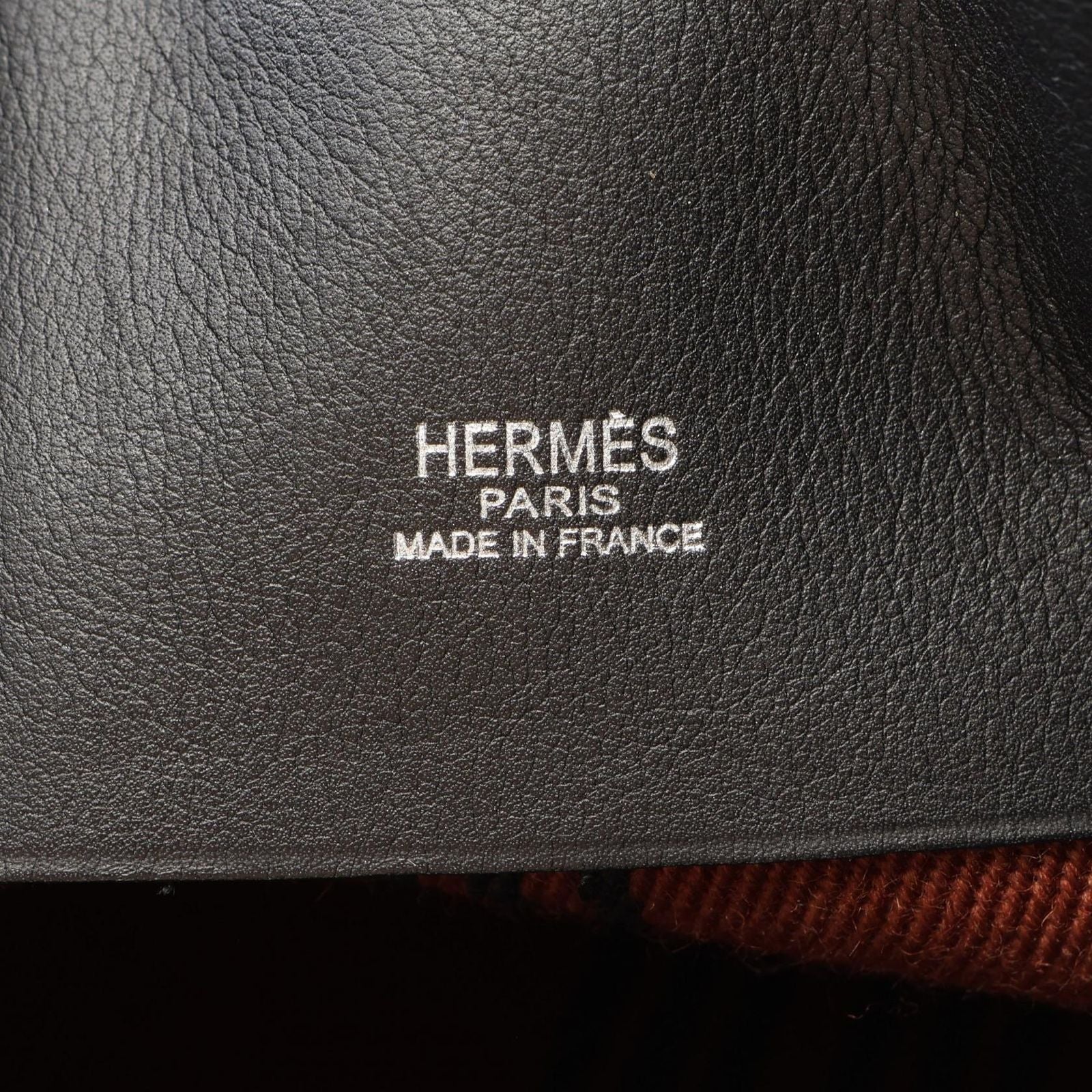 Hermes Tote Potamos Cabas PM Brown Black Canvas — view 4