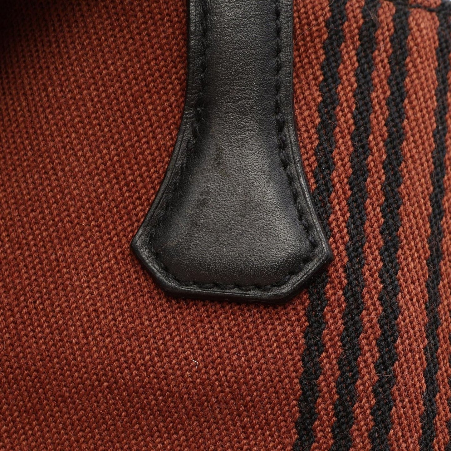 Hermes Tote Potamos Cabas PM Brown Black Canvas — view 7