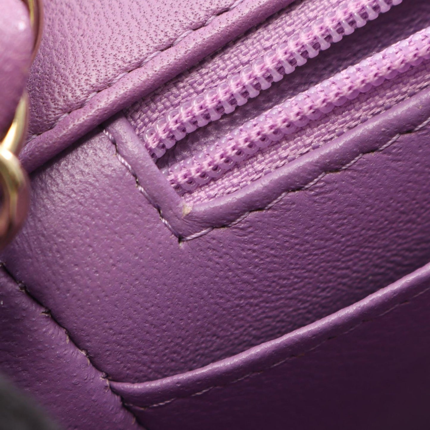 Chanel Shoulder Bag Mini Quilted Purple Lambskin Chain — view 6