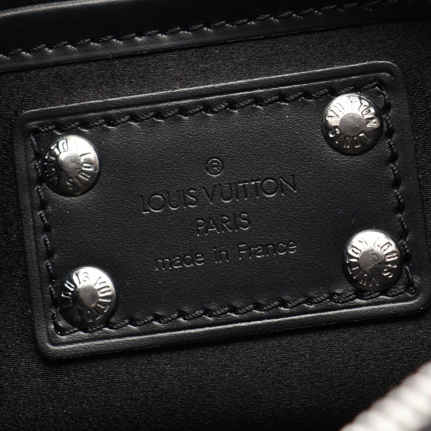 Louis Vuitton Handbag Comte de Fe Pochette Noir Fabric Leather — view 4
