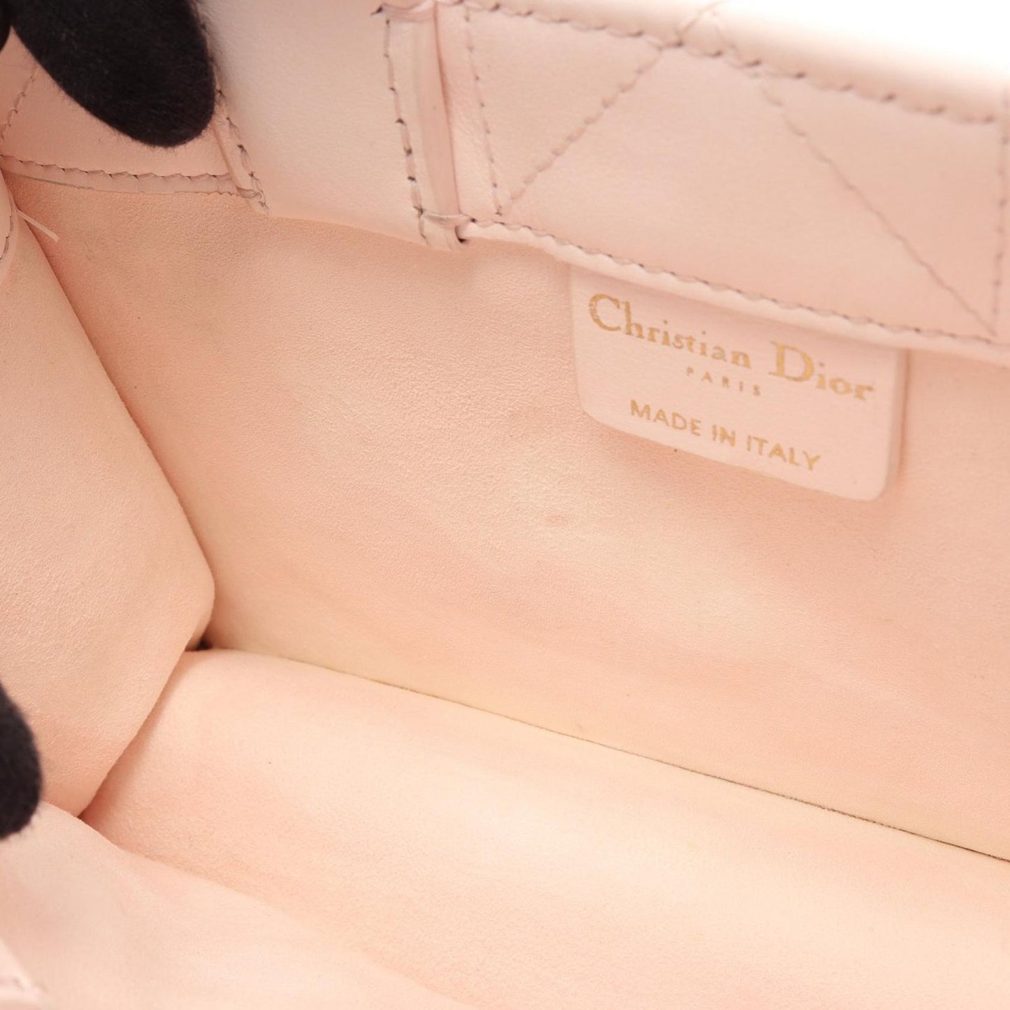 Dior Handbag Macro Cannage Book Tote Mini 2-Way Baby Pink Leather — view 6