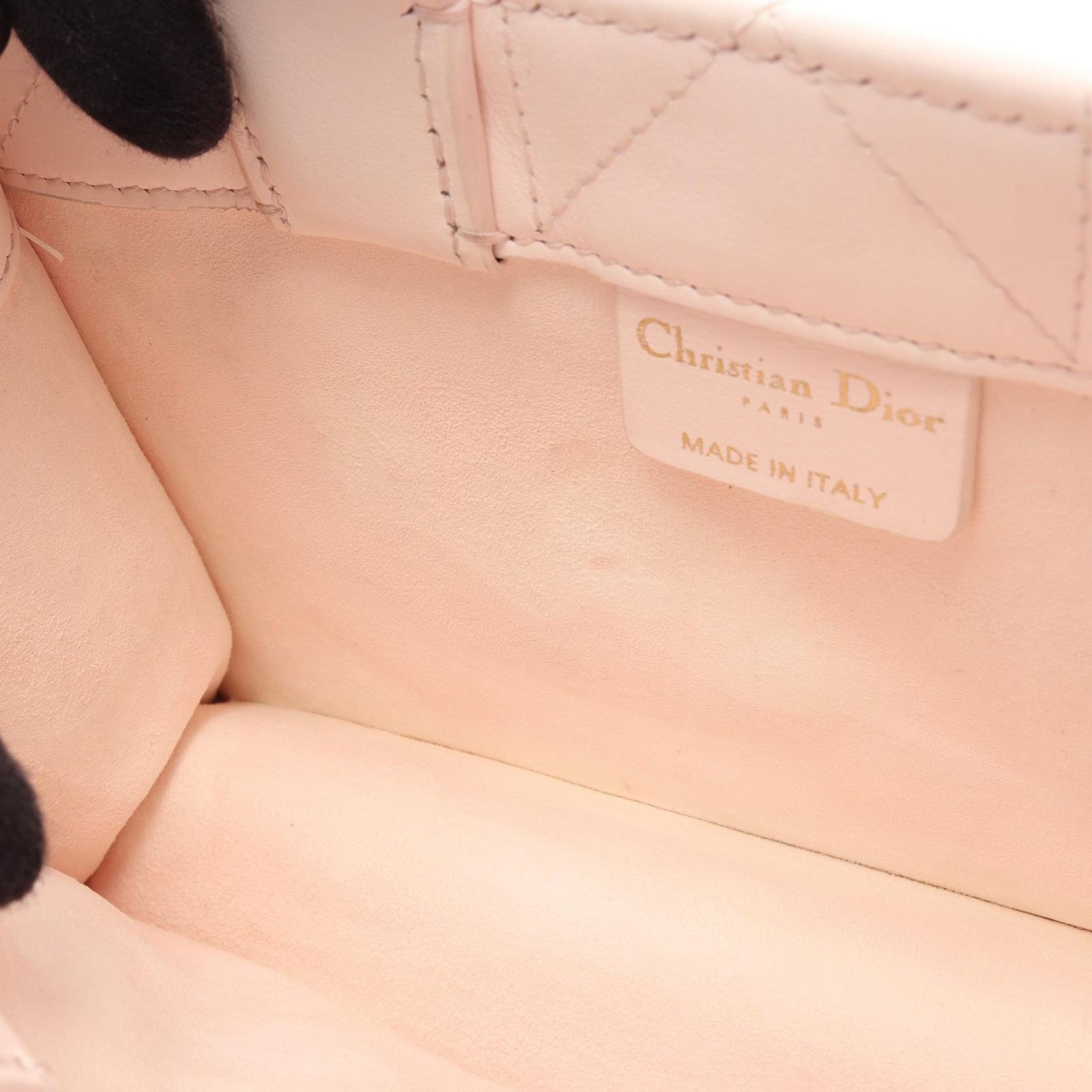 Dior Handbag Macro Cannage Book Tote Mini 2-Way Baby Pink Leather — view 6