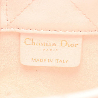 Dior Handbag Macro Cannage Book Tote Mini 2-Way Baby Pink Leather — view 4