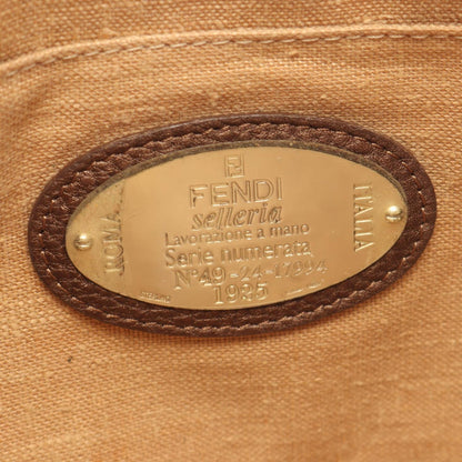 Fendi Handbag Selleria Blanc Leather Romano — view 4