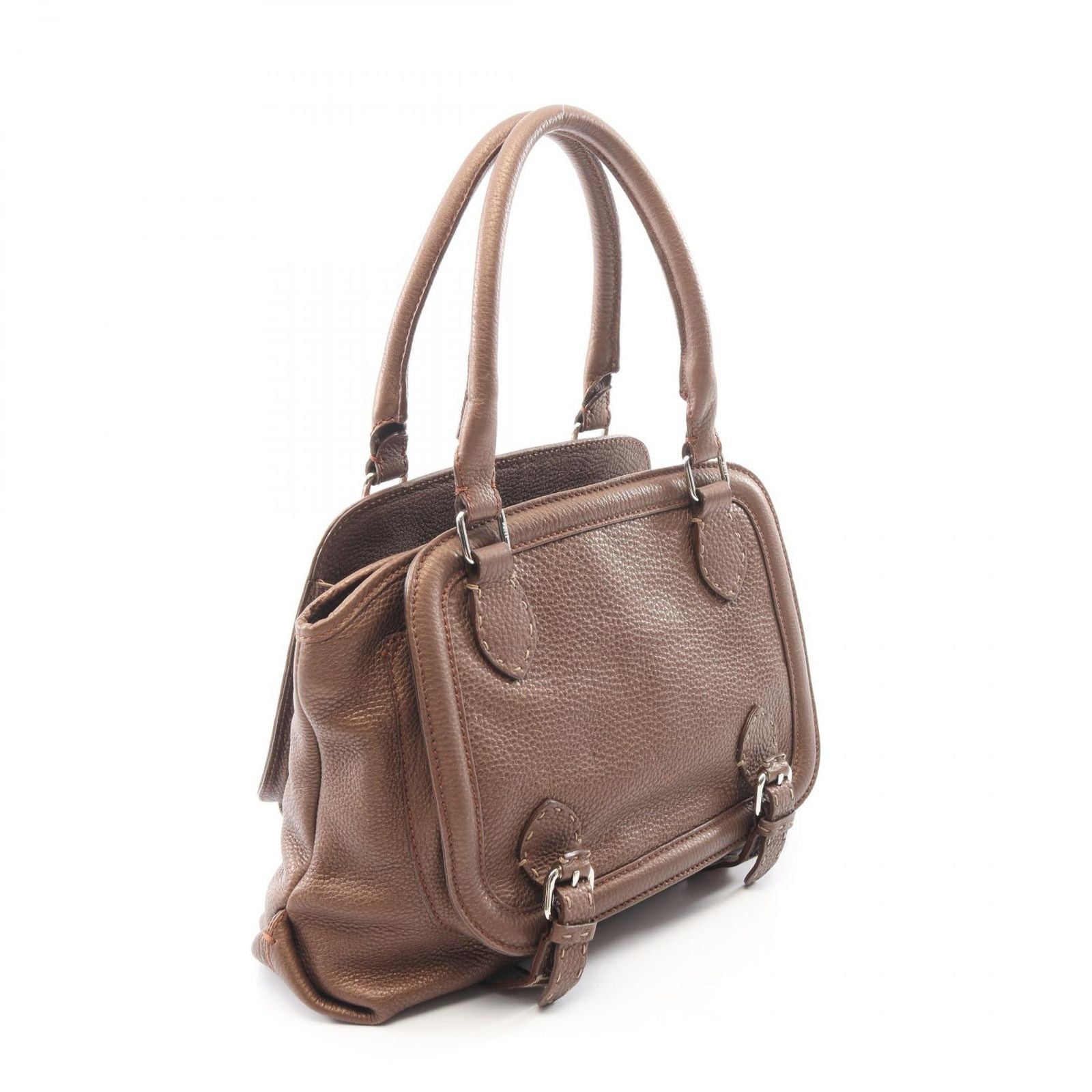 Fendi Handbag Selleria Blanc Leather Romano — view 2