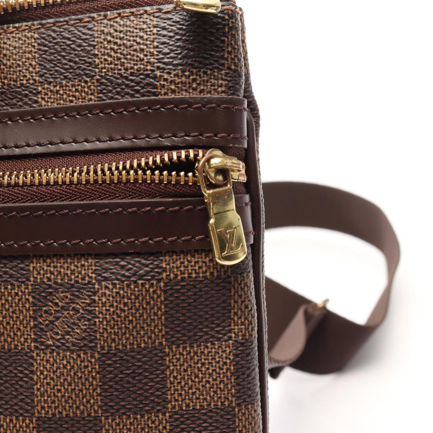 Louis Vuitton Shoulder Bag Pochette Coatingcanvas Leather — view 8