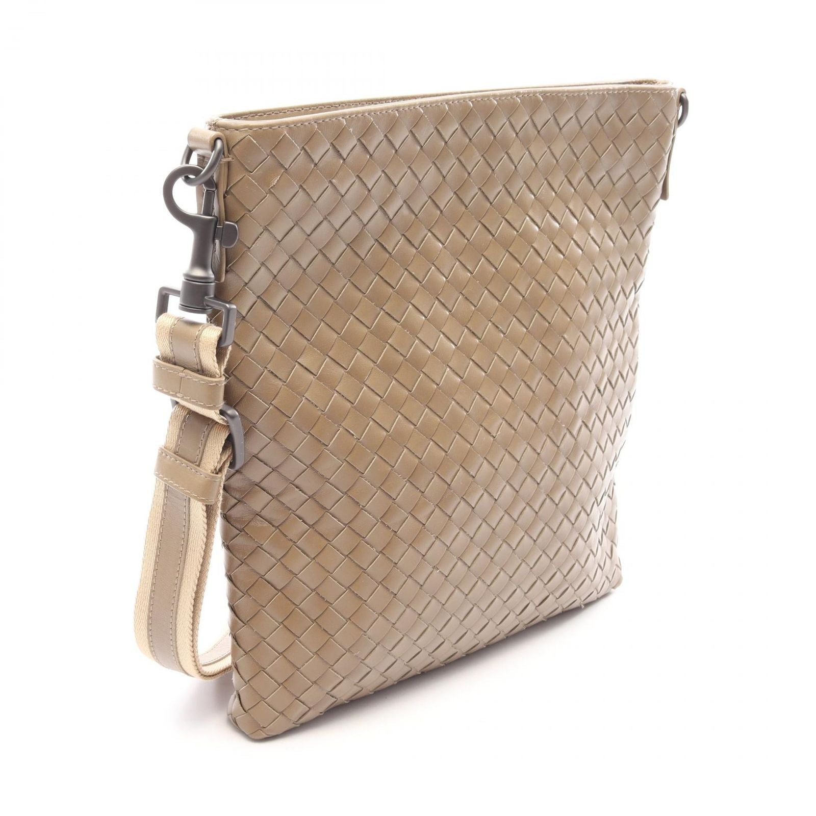 Bottega Veneta Shoulder Bag Intrecciato Beige Leather — view 2