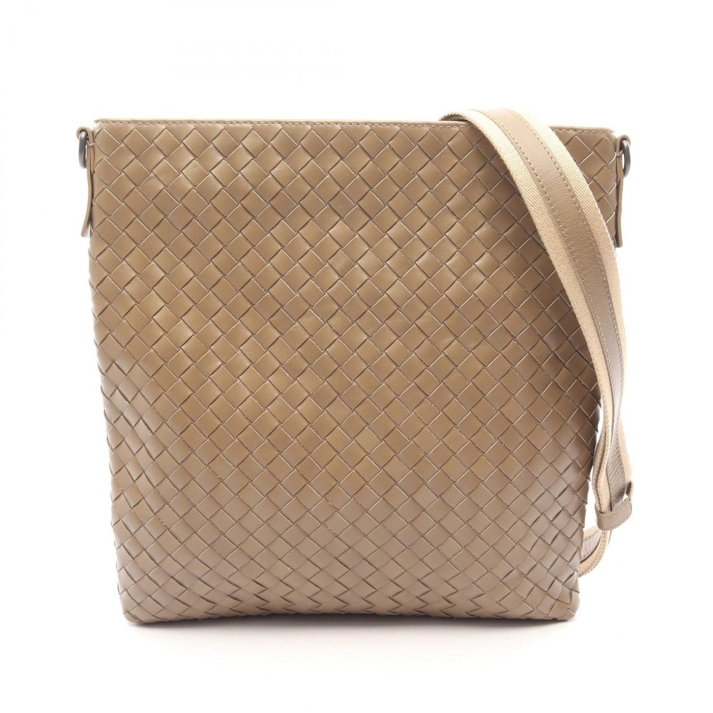Bottega Veneta Shoulder Bag Intrecciato Beige Leather
