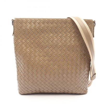 Bottega Veneta Shoulder Bag Intrecciato Beige Leather