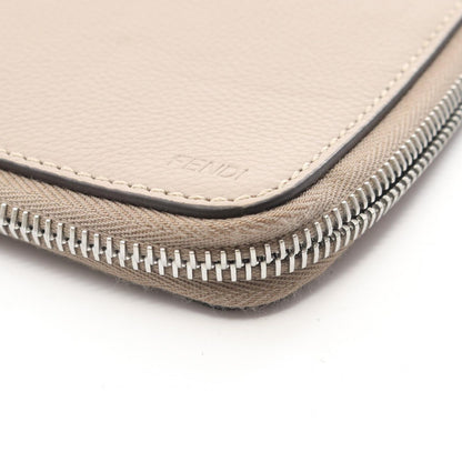 Fendi Secondbag Clutch Gray Ju Leather Pouch — view 7
