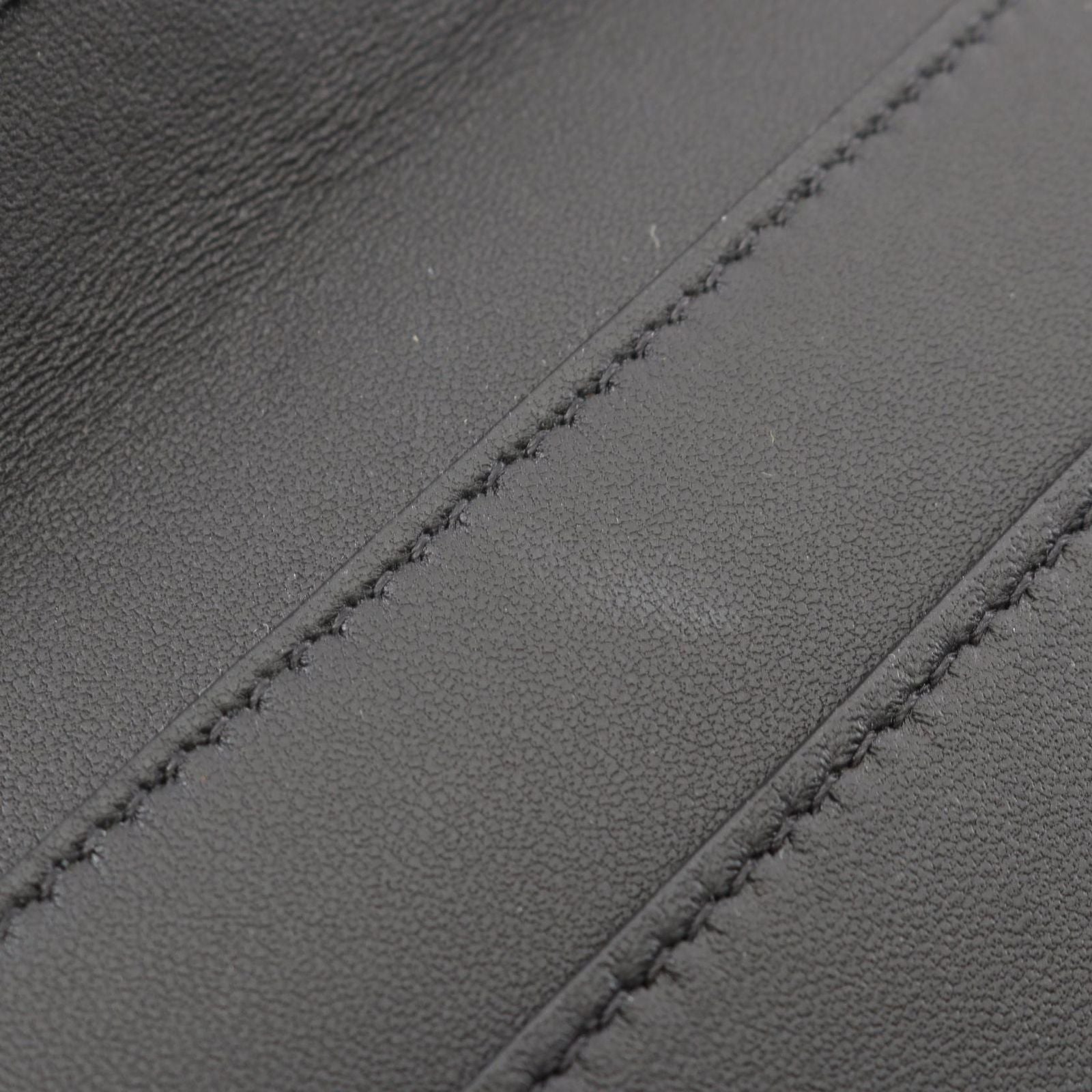 Fendi Secondbag Clutch Gray Ju Leather Pouch — view 5