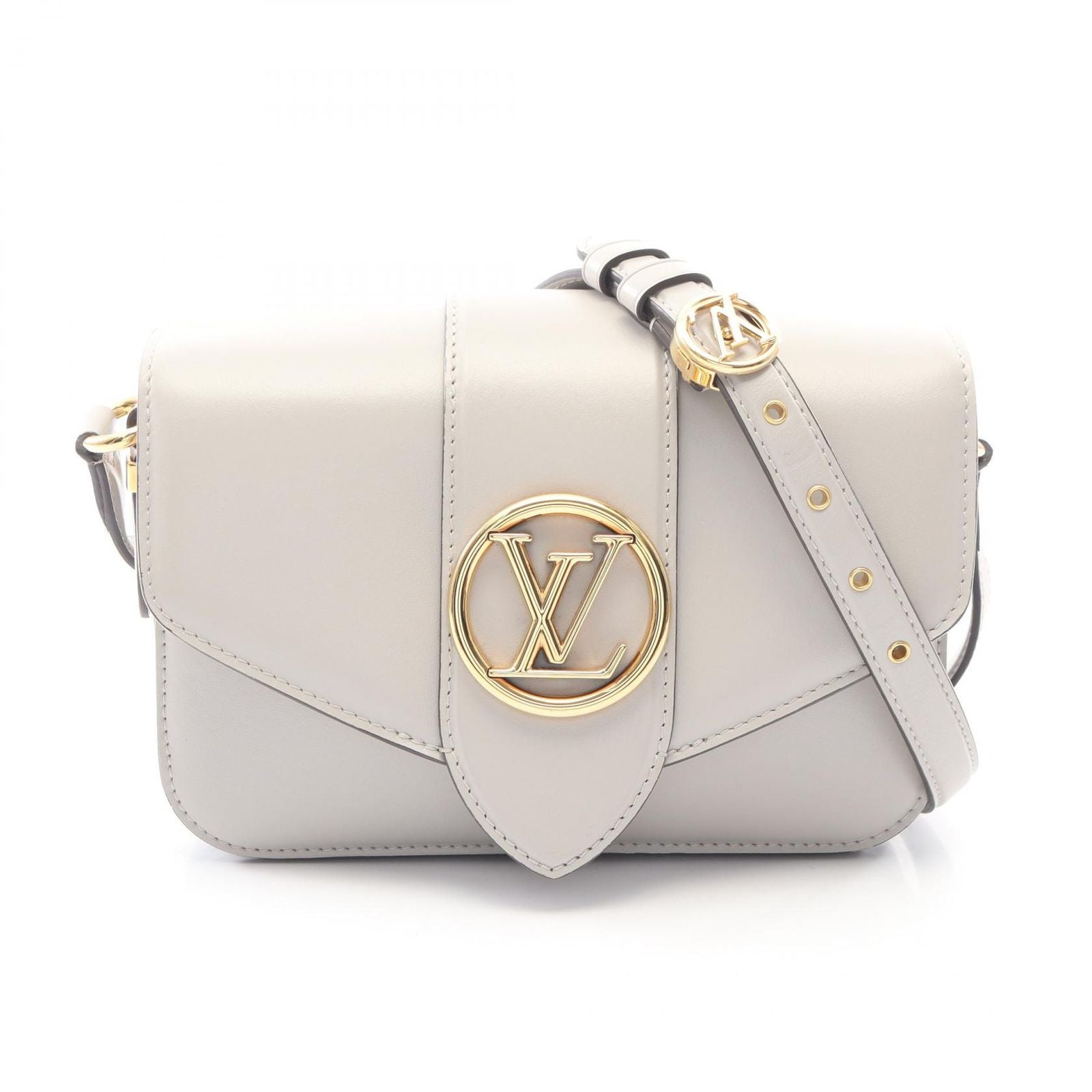Louis Vuitton Shoulder Bag LV Pont 9 LV Neuf Gray Ju Leather