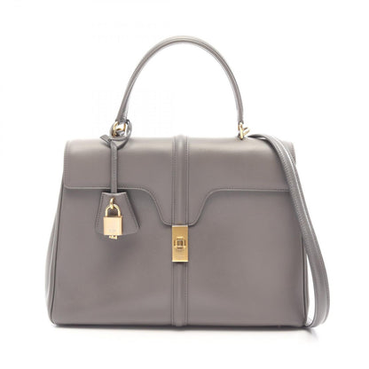 Celine Handbag 16 2-Way Gray Leather 16