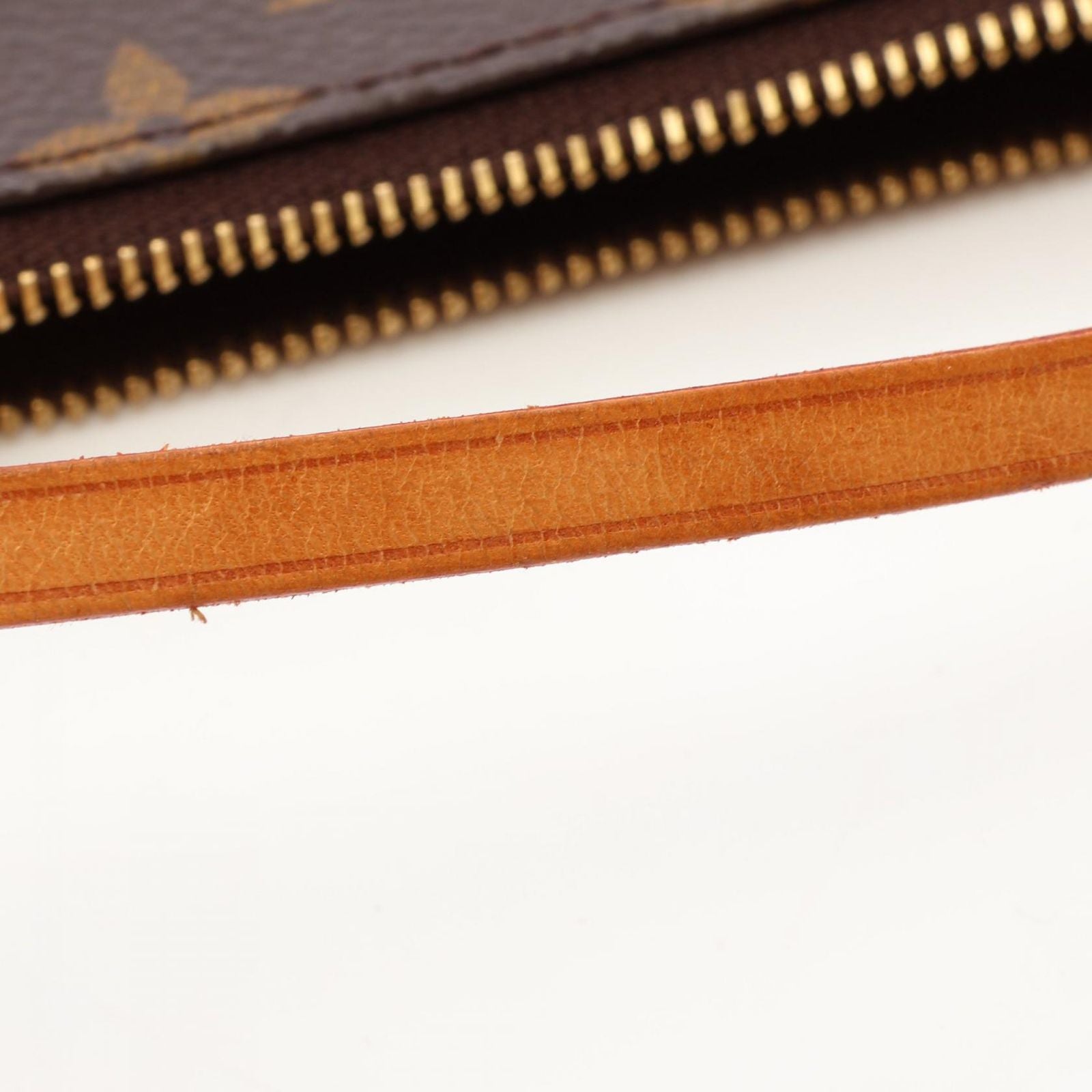 Louis Vuitton Handbag Pochette Soir Coatingcanvas Leather — view 8