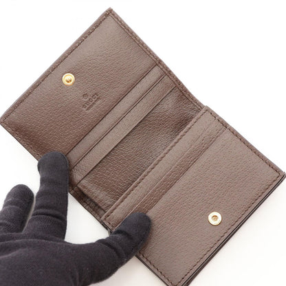 Gucci Bi Foldwallet Ophidia GG Supreme Brown Beige Green Leather Wallet — view 3
