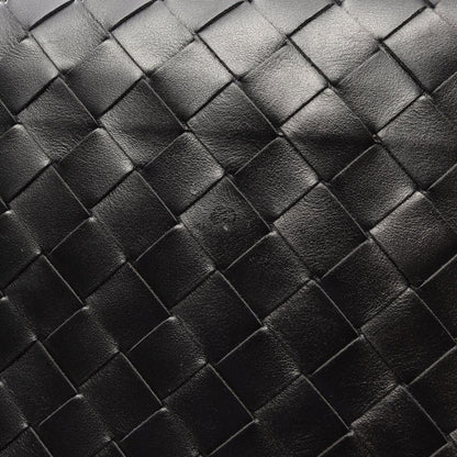 Bottega Veneta Shoulder Bag Messengerbag Intrecciato 2-Way Black Leather — view 8
