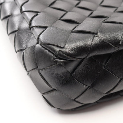 Bottega Veneta Shoulder Bag Messengerbag Intrecciato 2-Way Black Leather — view 7