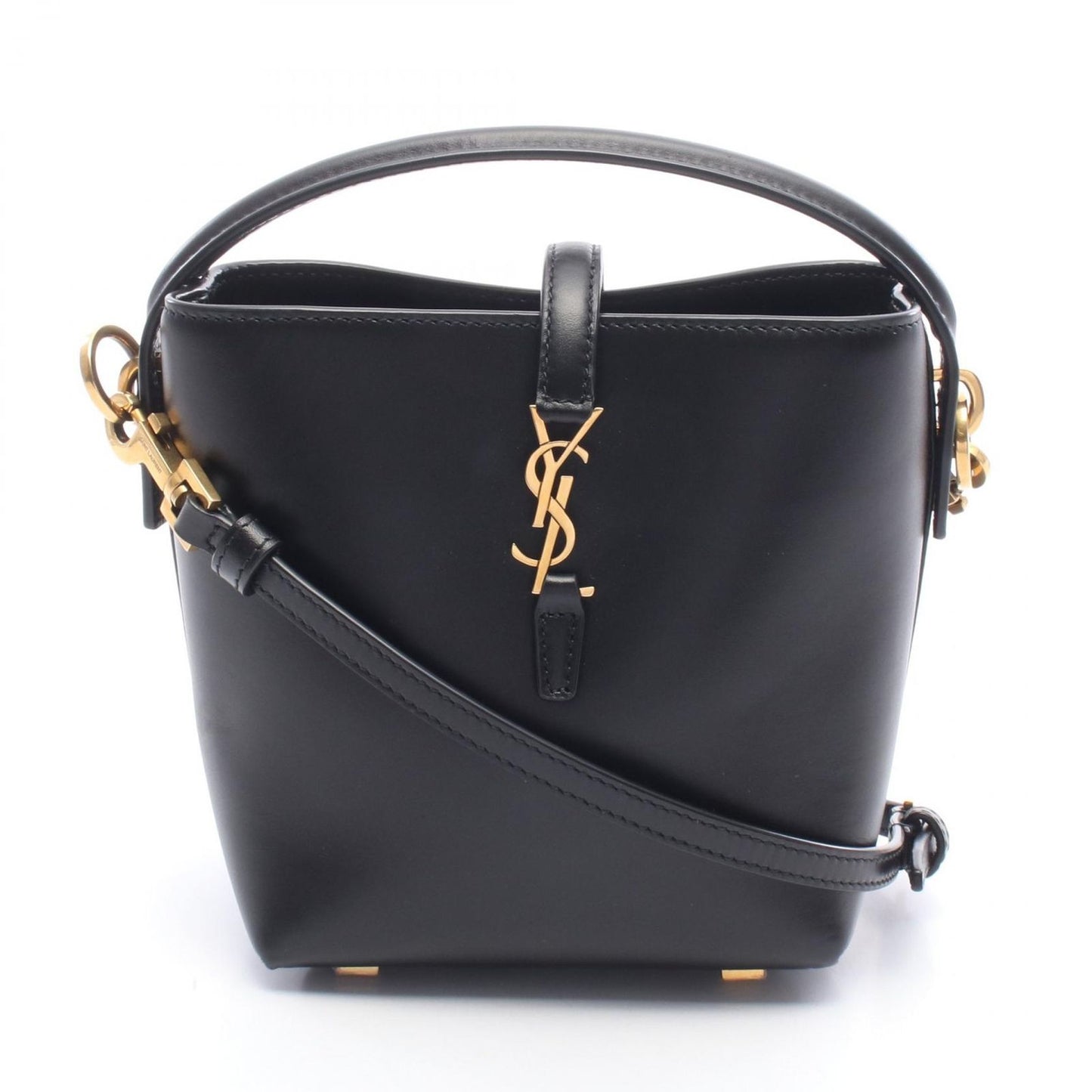 Saint Laurent Paris Handbag 2-Way Black Leather le 37 Mini