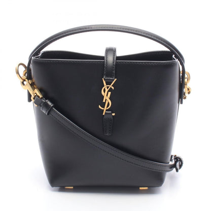 Saint Laurent Paris Handbag 2-Way Black Leather le 37 Mini