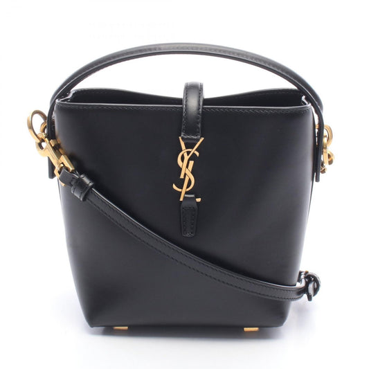 Saint Laurent Paris Handbag 2-Way Black Leather le 37 Mini