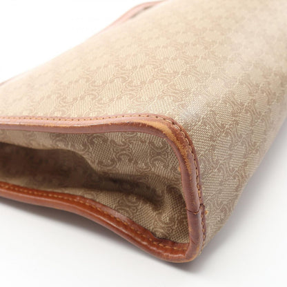Celine Secondbag Clutch Macadam Beige Coatingcanvas Leather — view 6