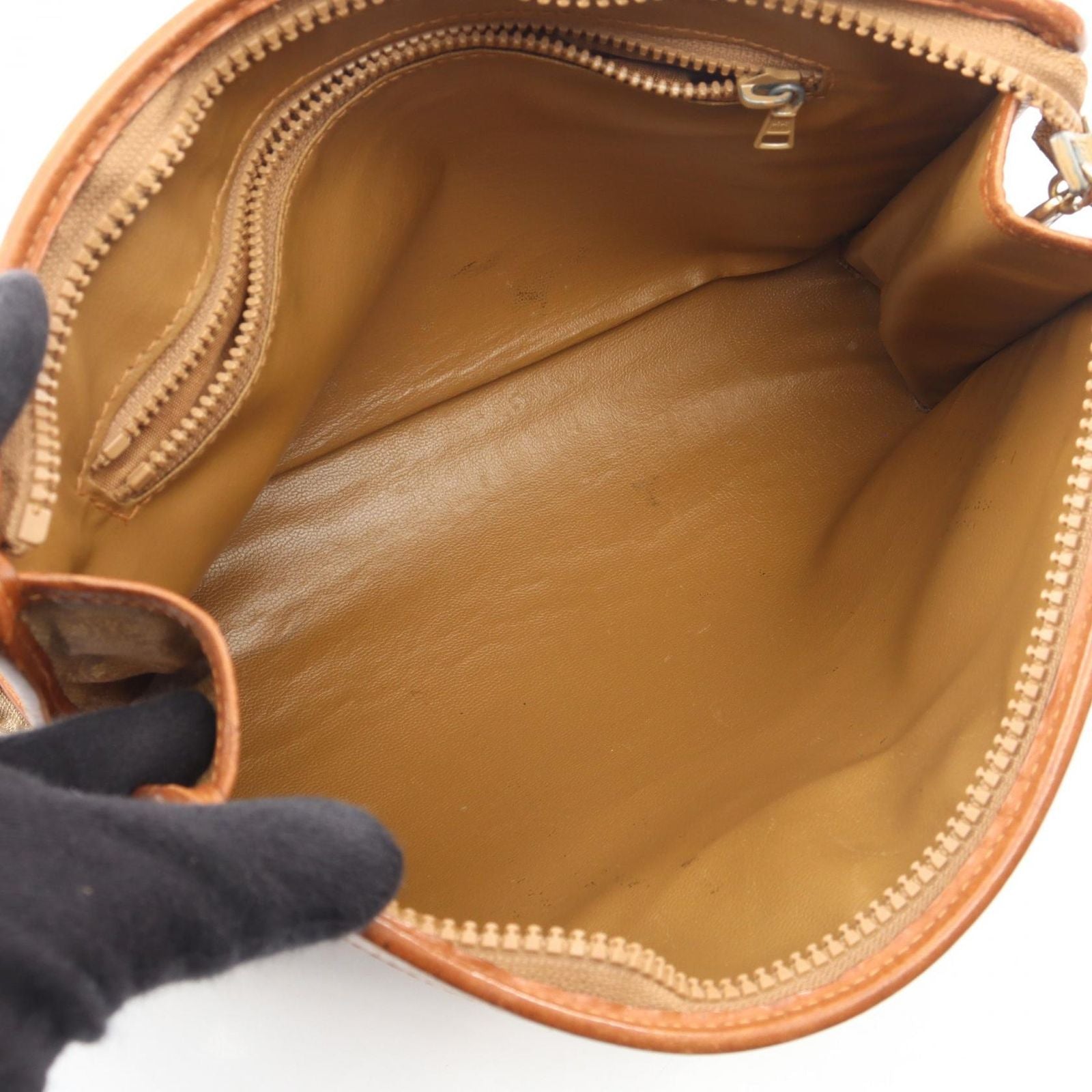 Celine Secondbag Clutch Macadam Beige Coatingcanvas Leather — view 3