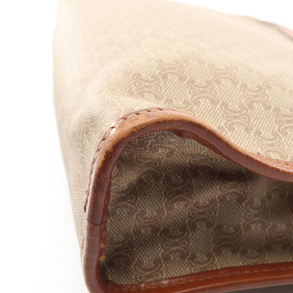 Celine Secondbag Clutch Macadam Beige Coatingcanvas Leather — view 7