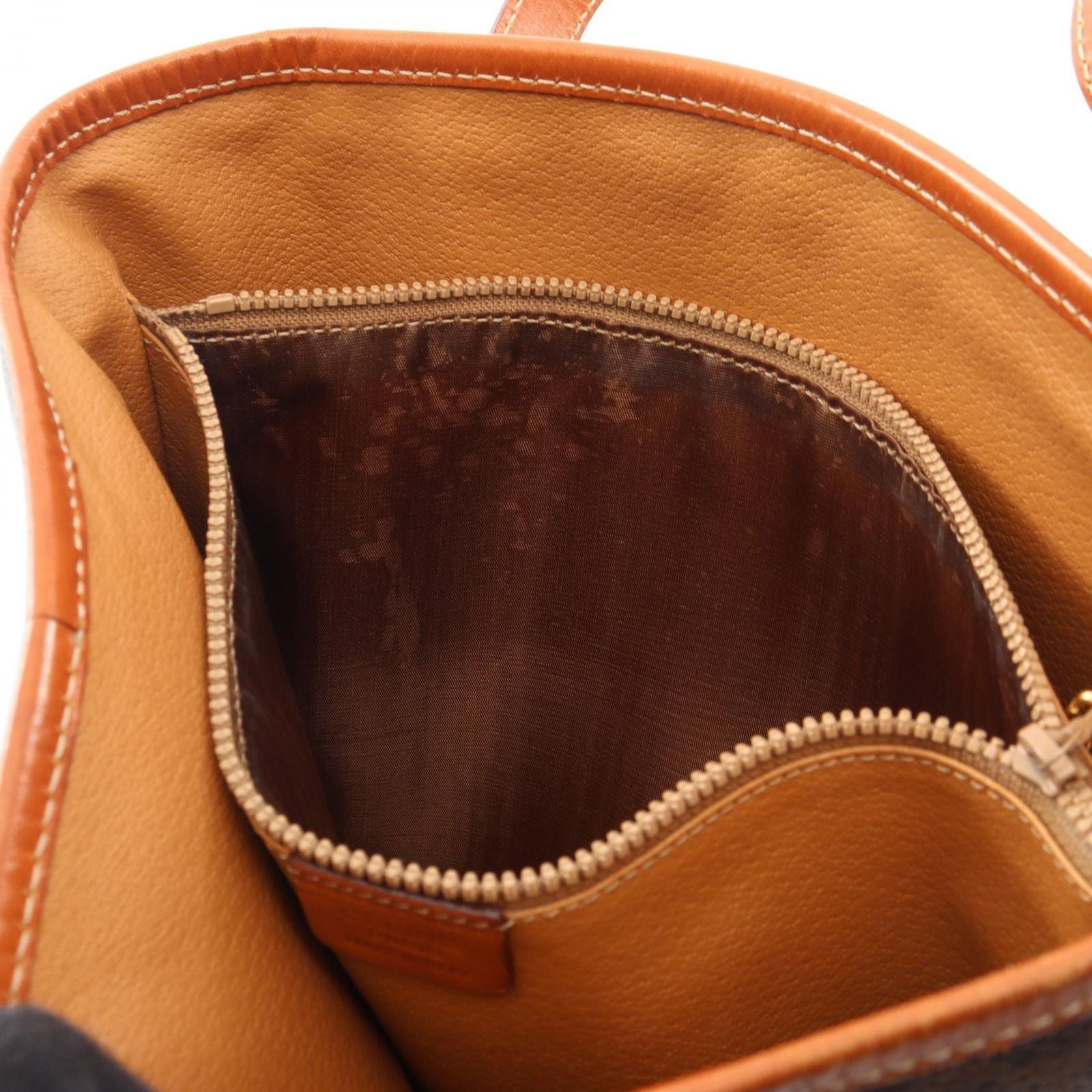 Celine Tote Macadam Brown Coatingcanvas Leather Handbag — view 5