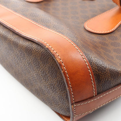 Celine Tote Macadam Brown Coatingcanvas Leather Handbag — view 7