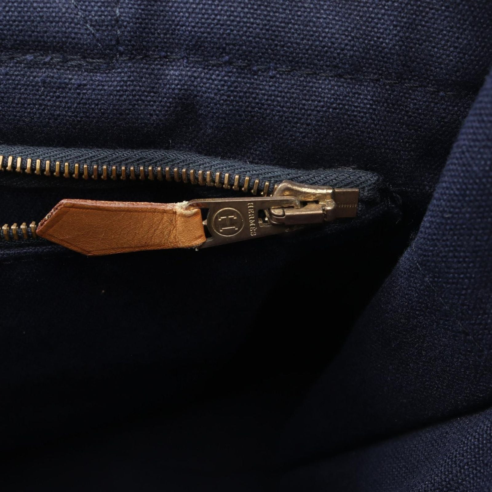 Hermes Tote Fourre Tout PM Navy Canvas — view 6