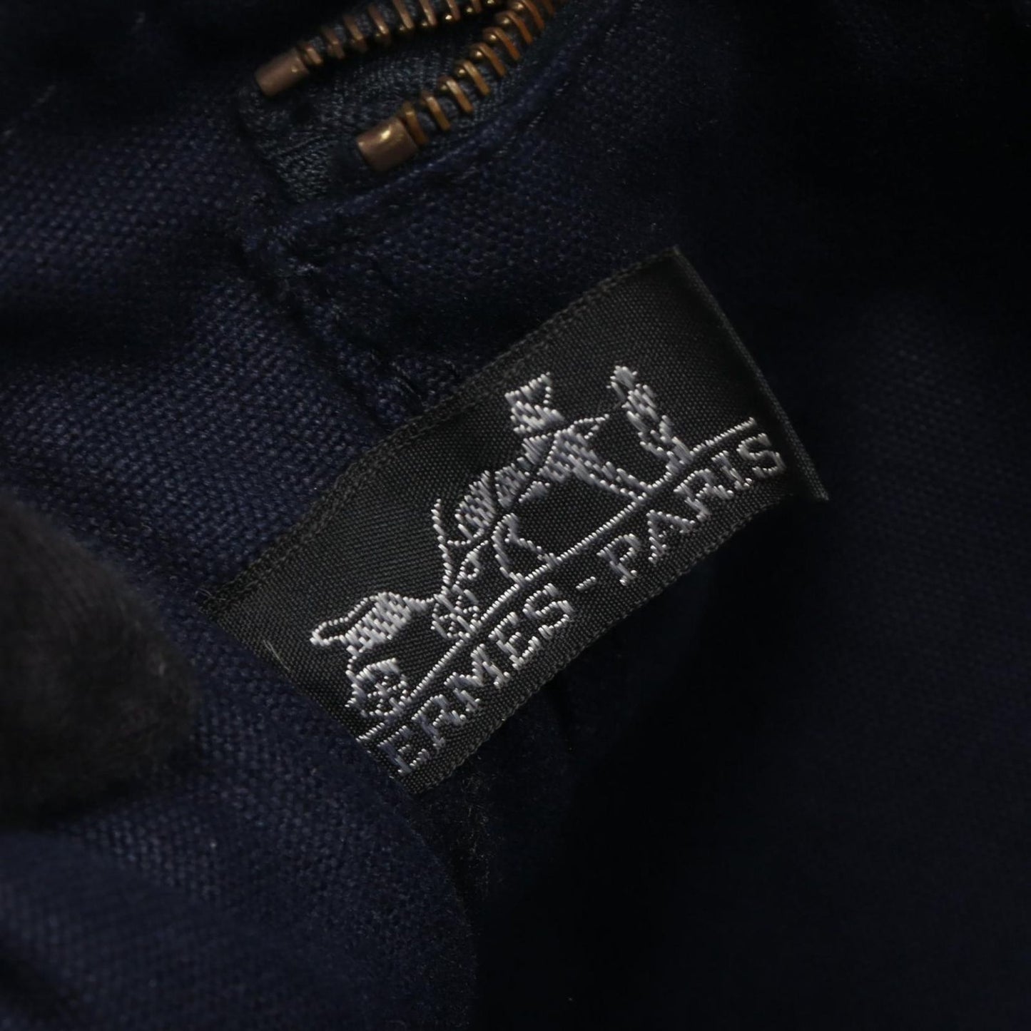 Hermes Tote Fourre Tout PM Navy Canvas — view 4
