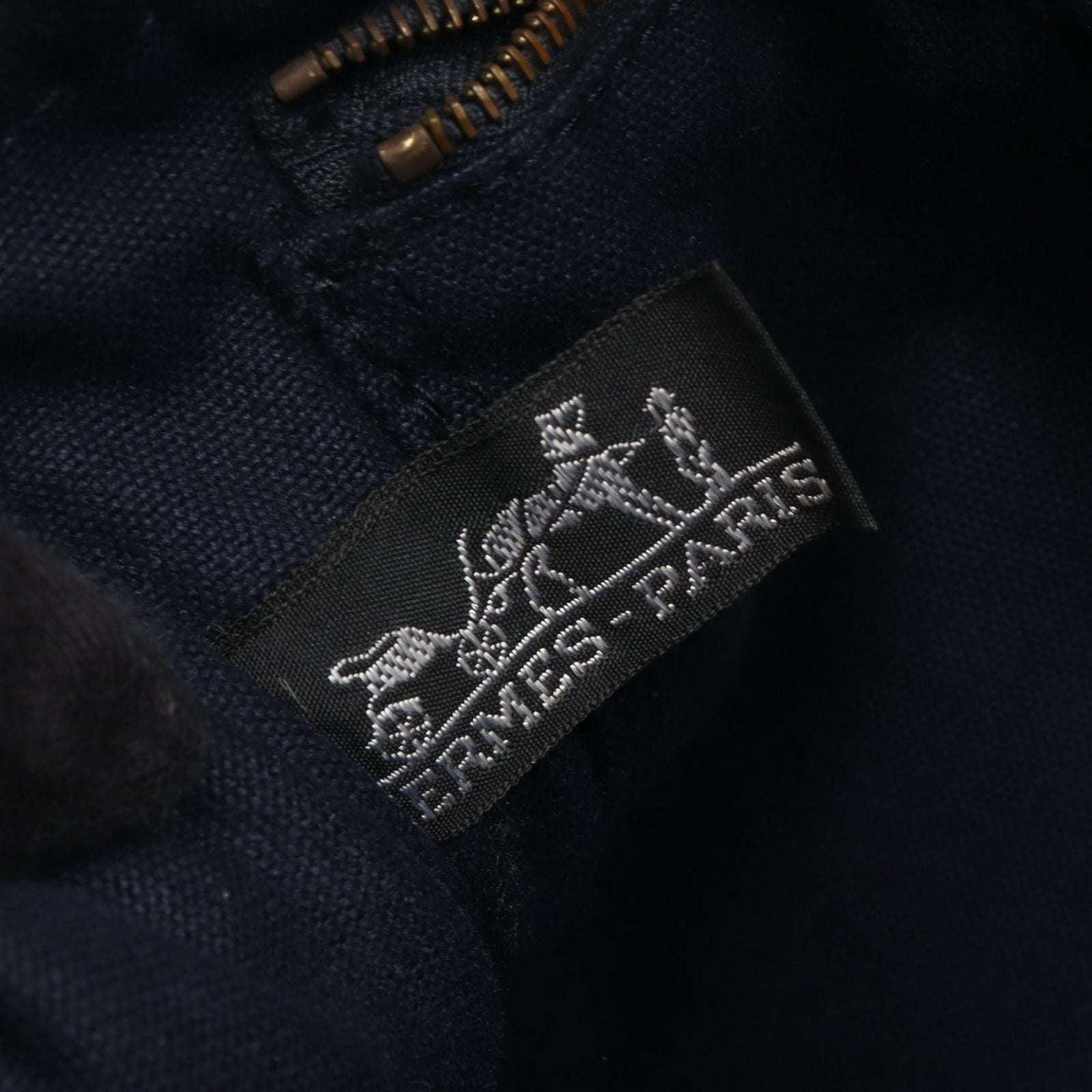Hermes Tote Fourre Tout PM Navy Canvas — view 4