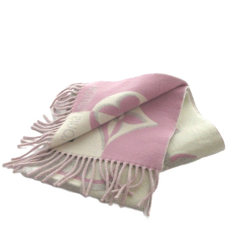 Louis Vuitton Duo Infinity Scarf Logo Wool Cashmere Monogram White — view 2