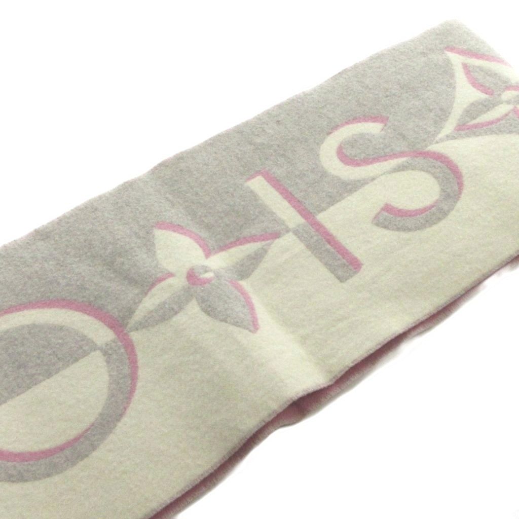 Louis Vuitton Duo Infinity Scarf Logo Wool Cashmere Monogram White — view 3