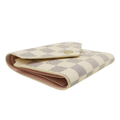 Louis Vuitton Wallet Trifold Damier Azur Canvas Portefeuille Victorine Ivory — view 3