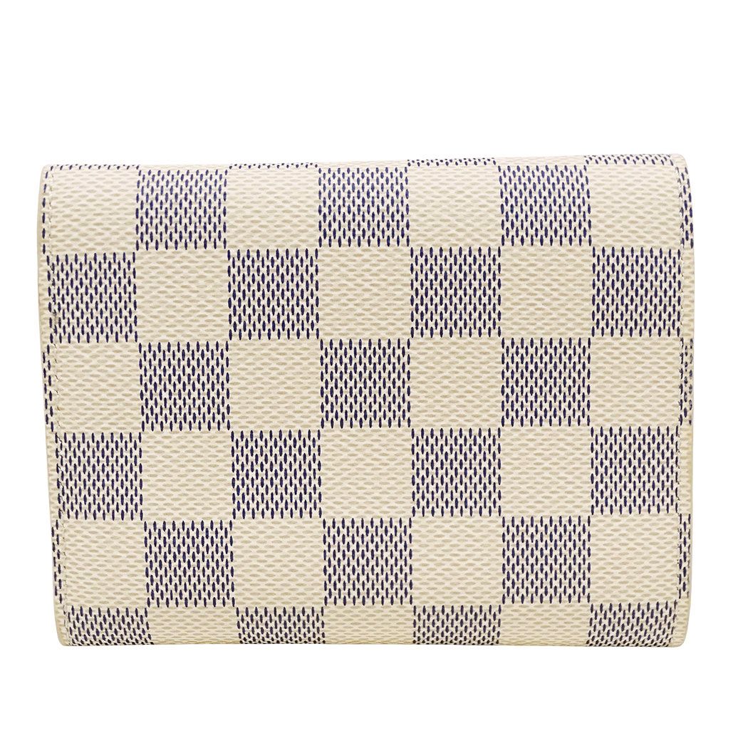Louis Vuitton Wallet Trifold Damier Azur Canvas Portefeuille Victorine Ivory — view 2