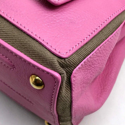 Saint Laurent Eve Handbag Leather Pink — view 6