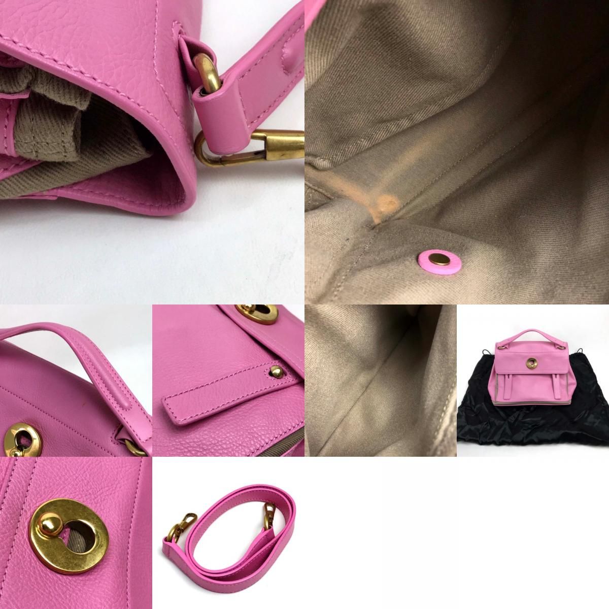 Saint Laurent Eve Handbag Leather Pink — view 7