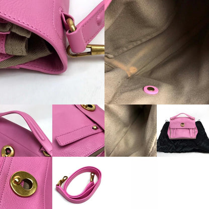Saint Laurent Eve Handbag Leather Pink — view 7