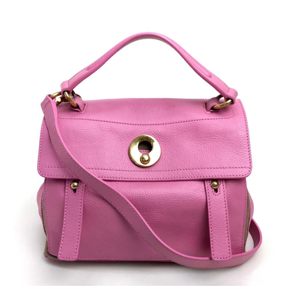 Saint Laurent Eve Handbag Leather Pink