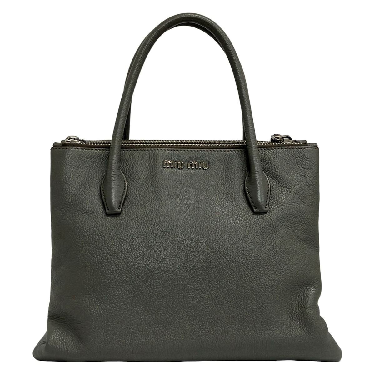 Miu Miu Tote Gray Leather