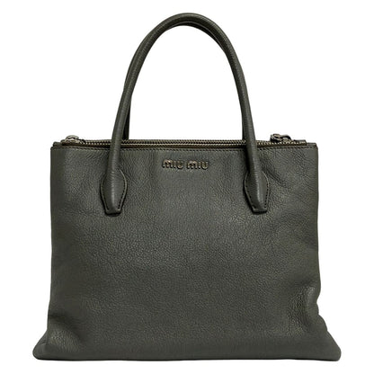 Miu Miu Tote Gray Leather