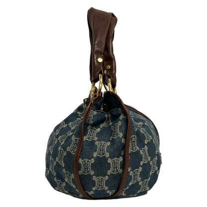 Celine Tote Bittersweet Paris Macadam Navy Ivory Dark Brown Leather — view 2