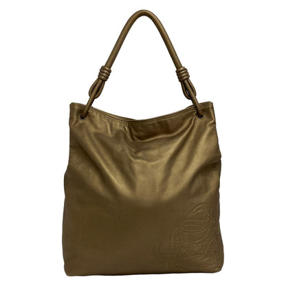 Loewe Shoulder Bag Flamenco Gold Leather