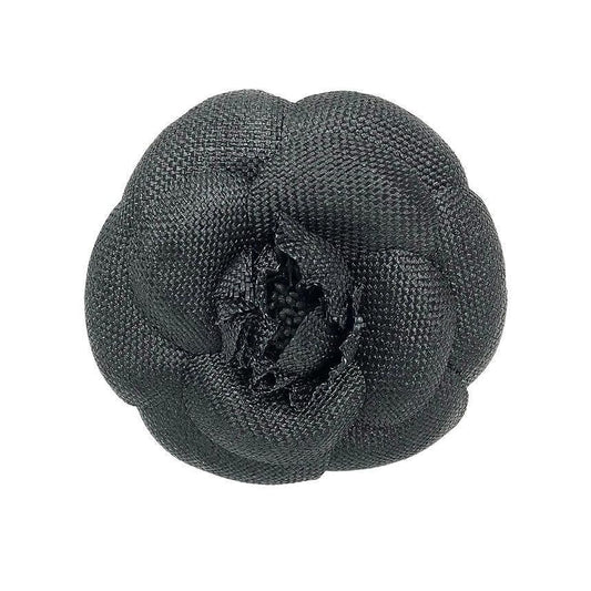 Chanel Camellia Corsage Brooch Black Vintage