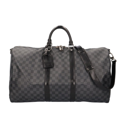 Louis Vuitton Keepall Damier Graphite Boston Bag Canvas Black Second